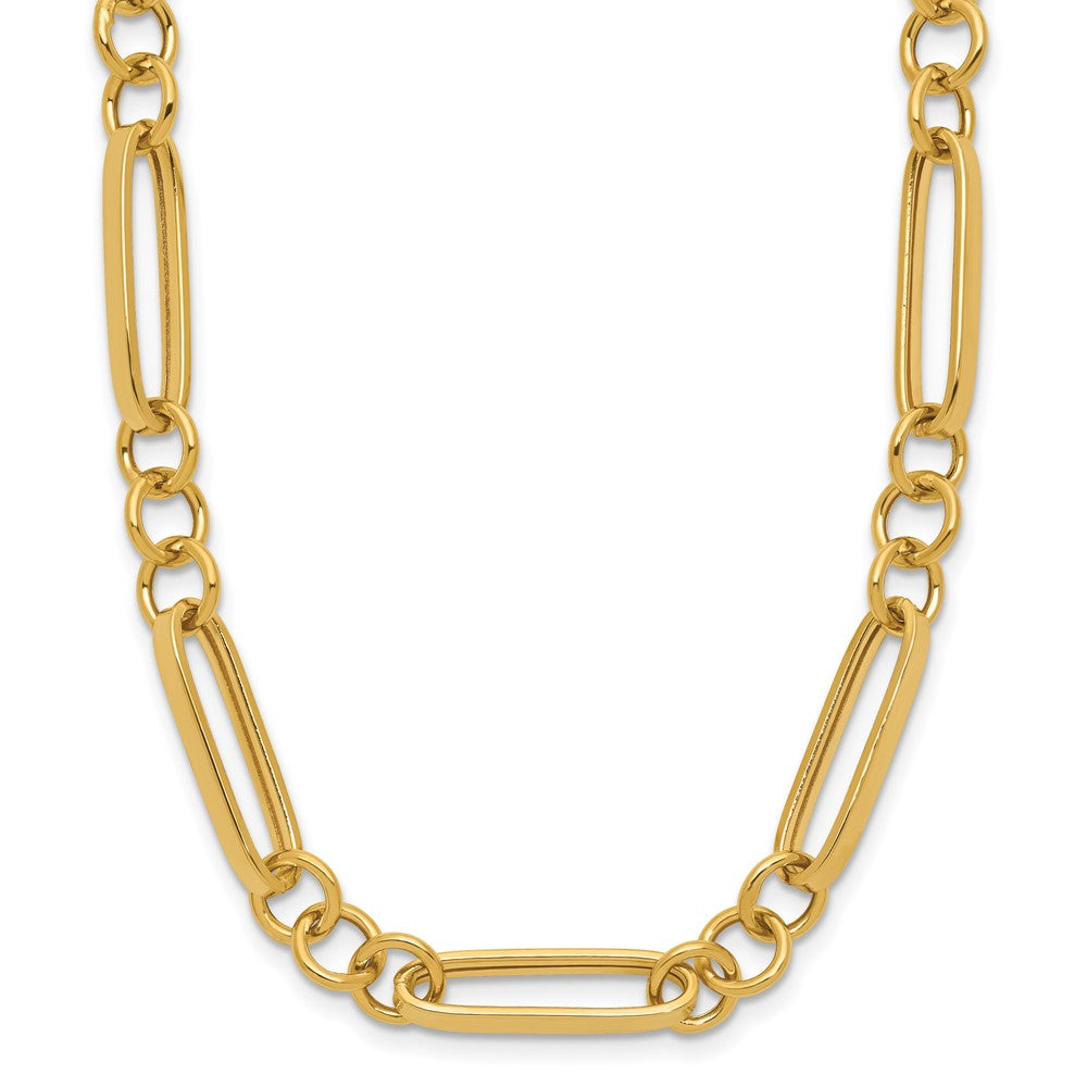 14K Yellow Gold Polished Fancy Link Necklace