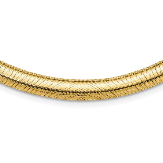 14K Yellow Gold Polished Graduated Stretch Necklace