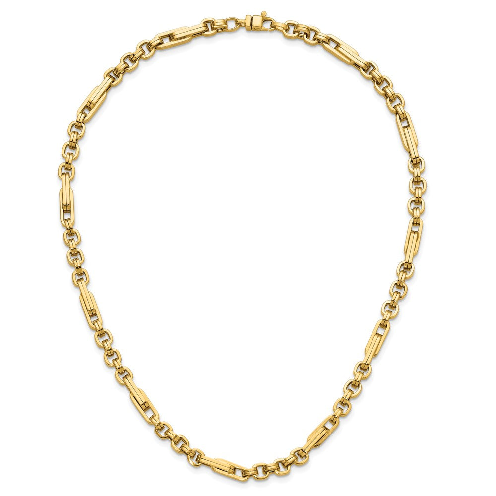 14K Yellow Gold Polished Fancy Link Necklace