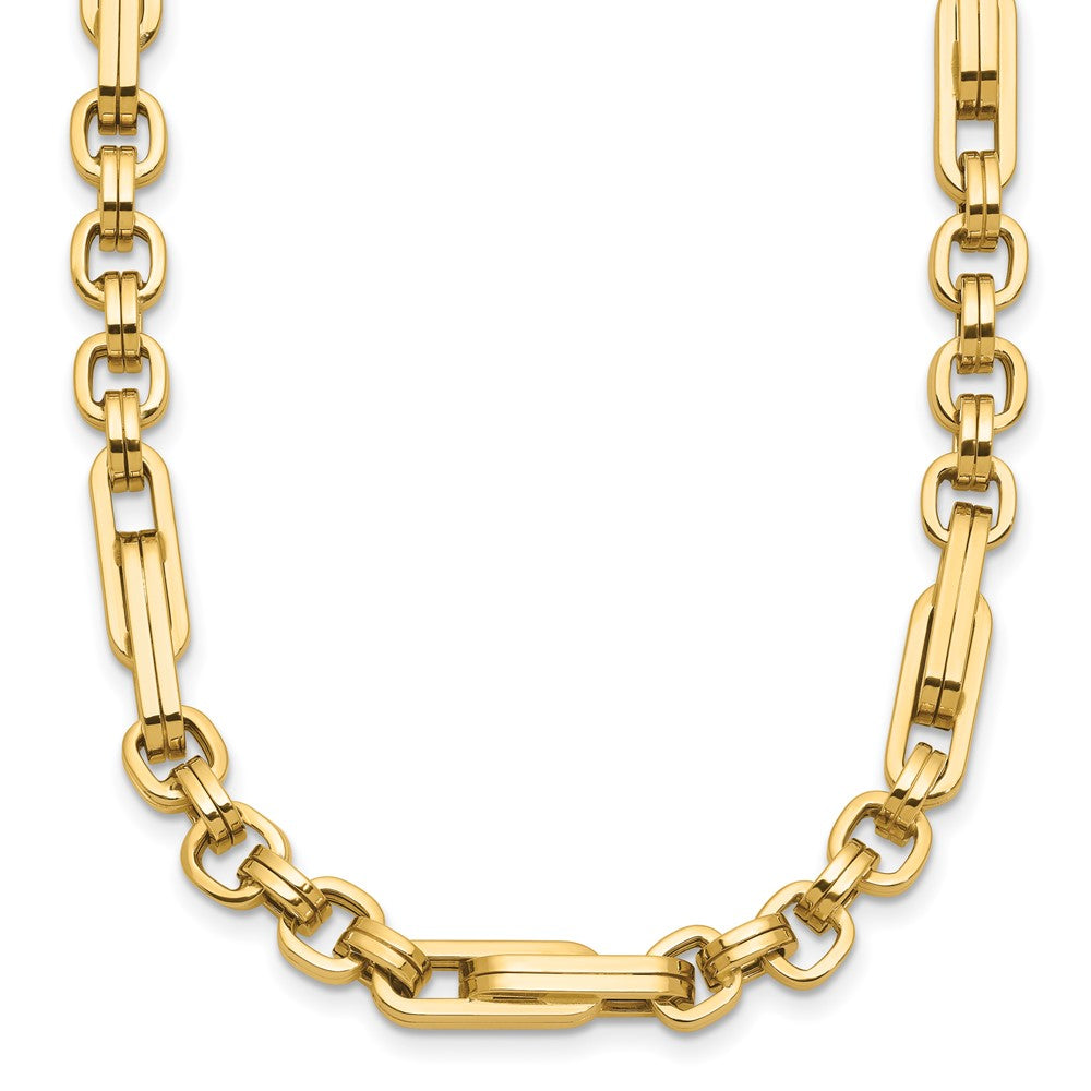 14K Yellow Gold Polished Fancy Link Necklace