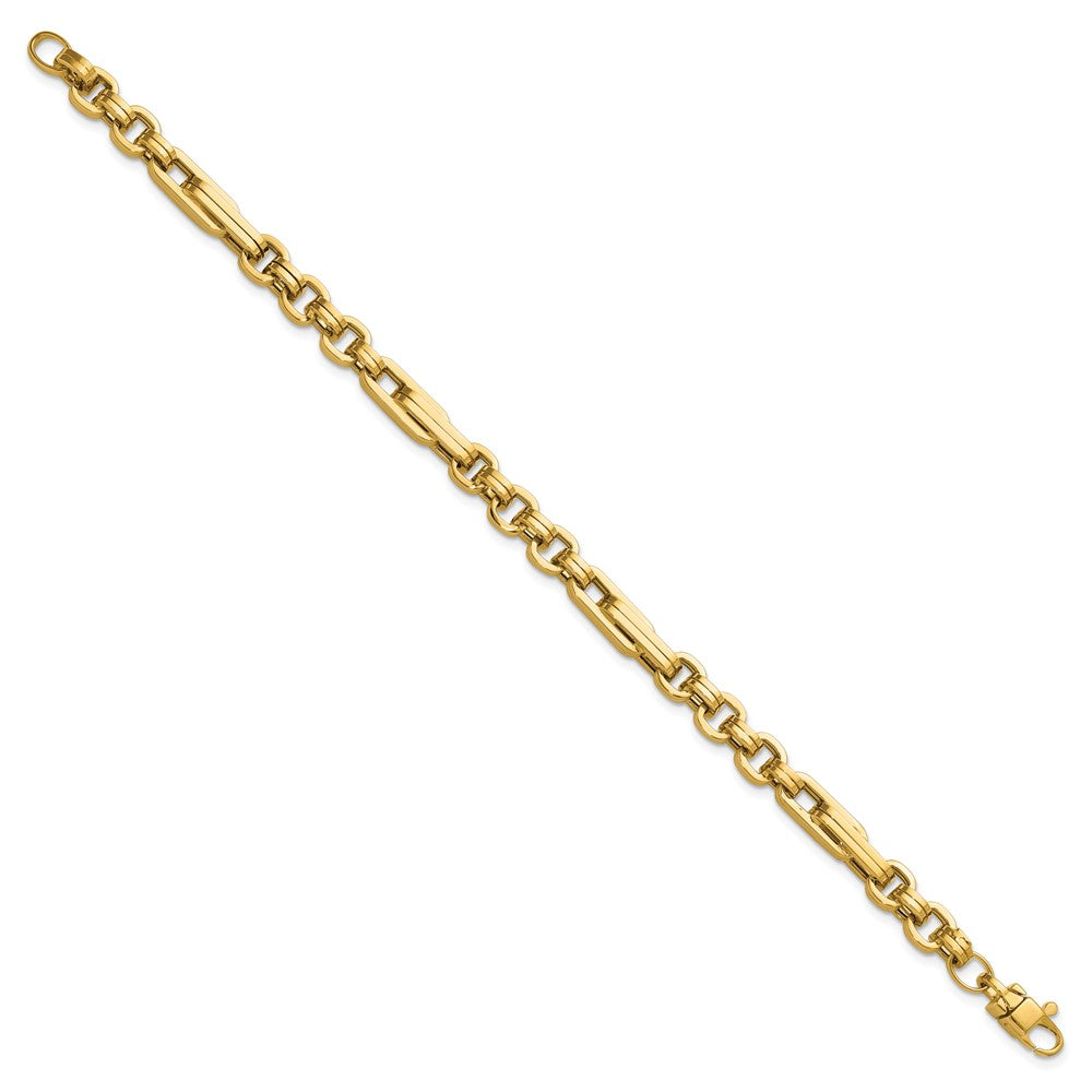 14K Yellow Gold Polished Fancy Link Bracelet