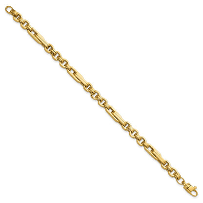 14K Yellow Gold Polished Fancy Link Bracelet