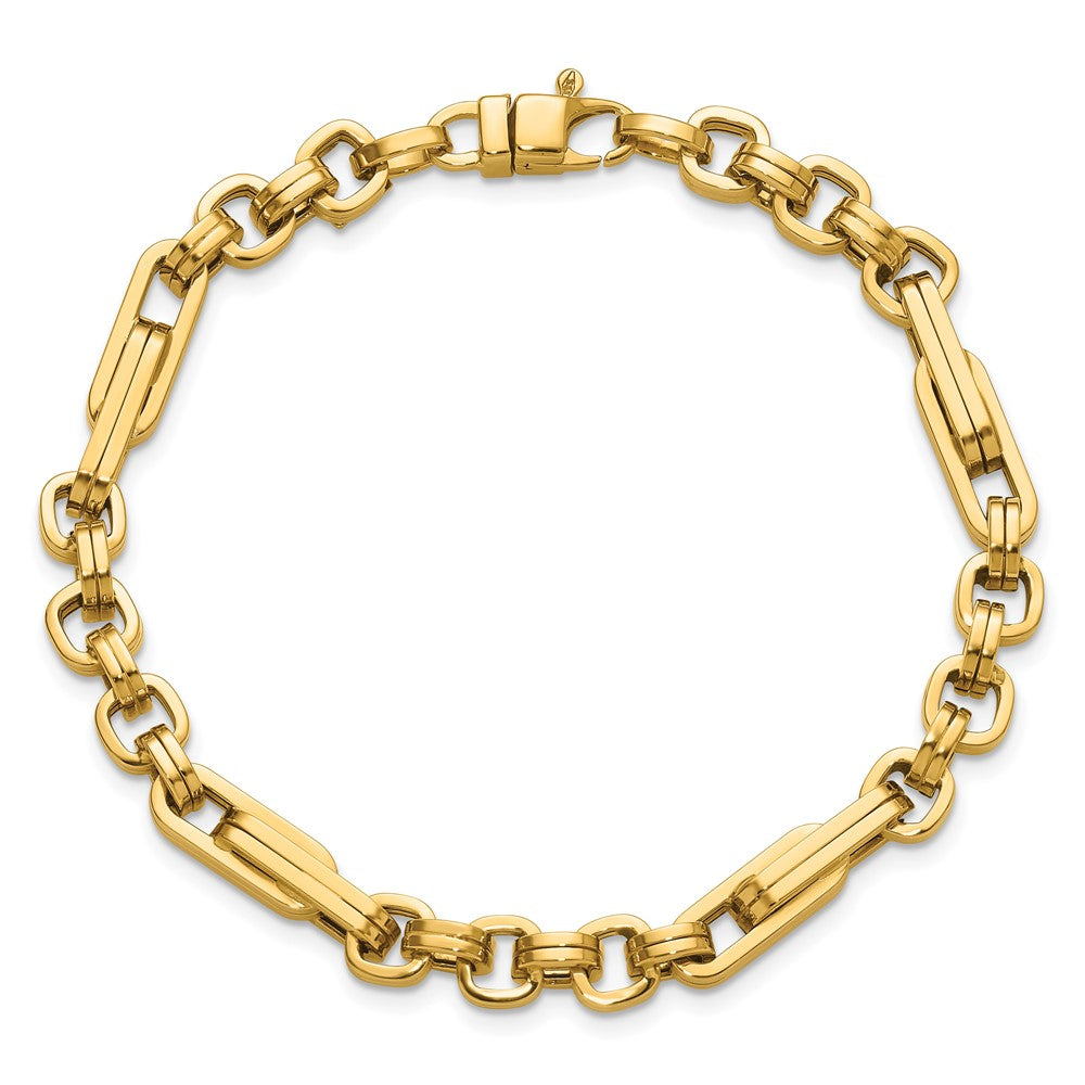 14K Yellow Gold Polished Fancy Link Bracelet