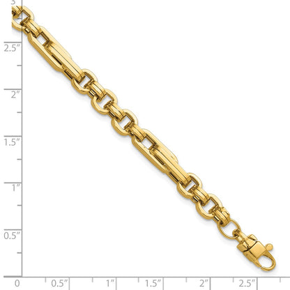 14K Yellow Gold Polished Fancy Link Bracelet