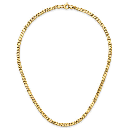 14K Yellow Gold Polished Fancy Curb Link Necklace