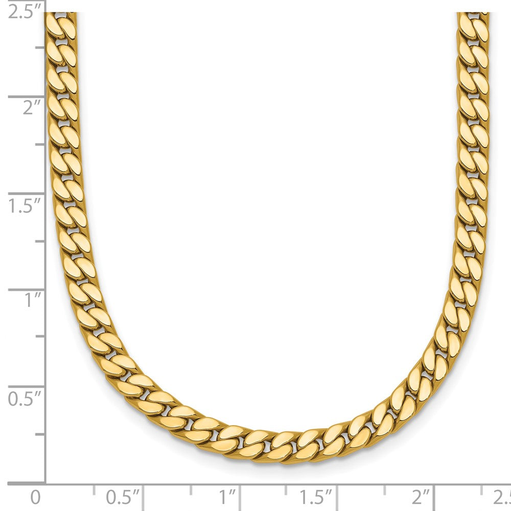 14K Yellow Gold Polished Fancy Curb Link Necklace