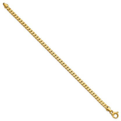 14K Yellow Gold Polished Fancy Curb Link Bracelet