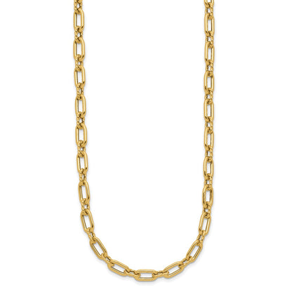 14K Yellow Gold Polished And Twisted Fancy Toggle Necklace