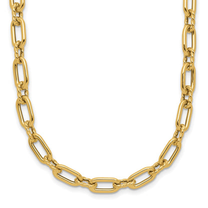 14K Yellow Gold Polished And Twisted Fancy Toggle Necklace