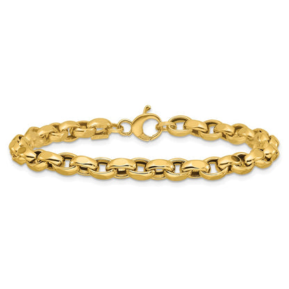 14K Yellow Gold Polished Fancy Link Bracelet