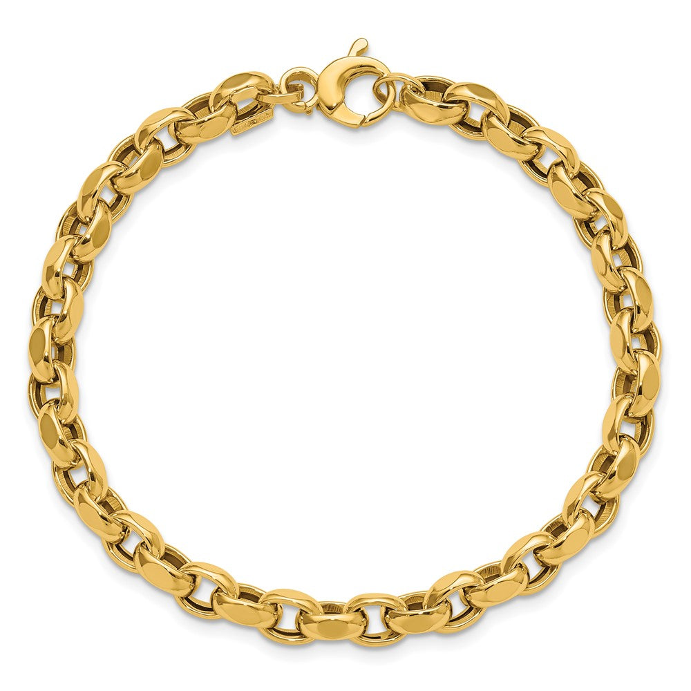 14K Yellow Gold Polished Fancy Link Bracelet