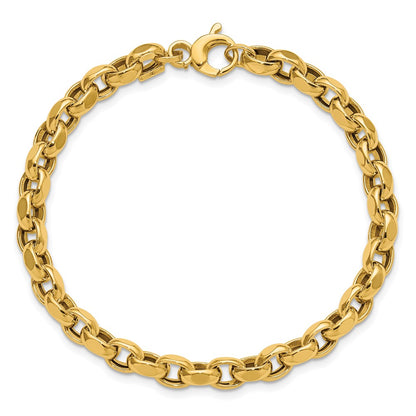 14K Yellow Gold Polished Fancy Link Bracelet