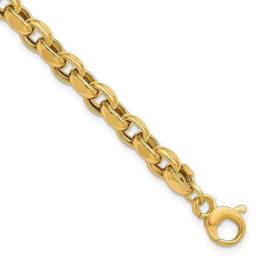 14K Yellow Gold Polished Fancy Link Bracelet