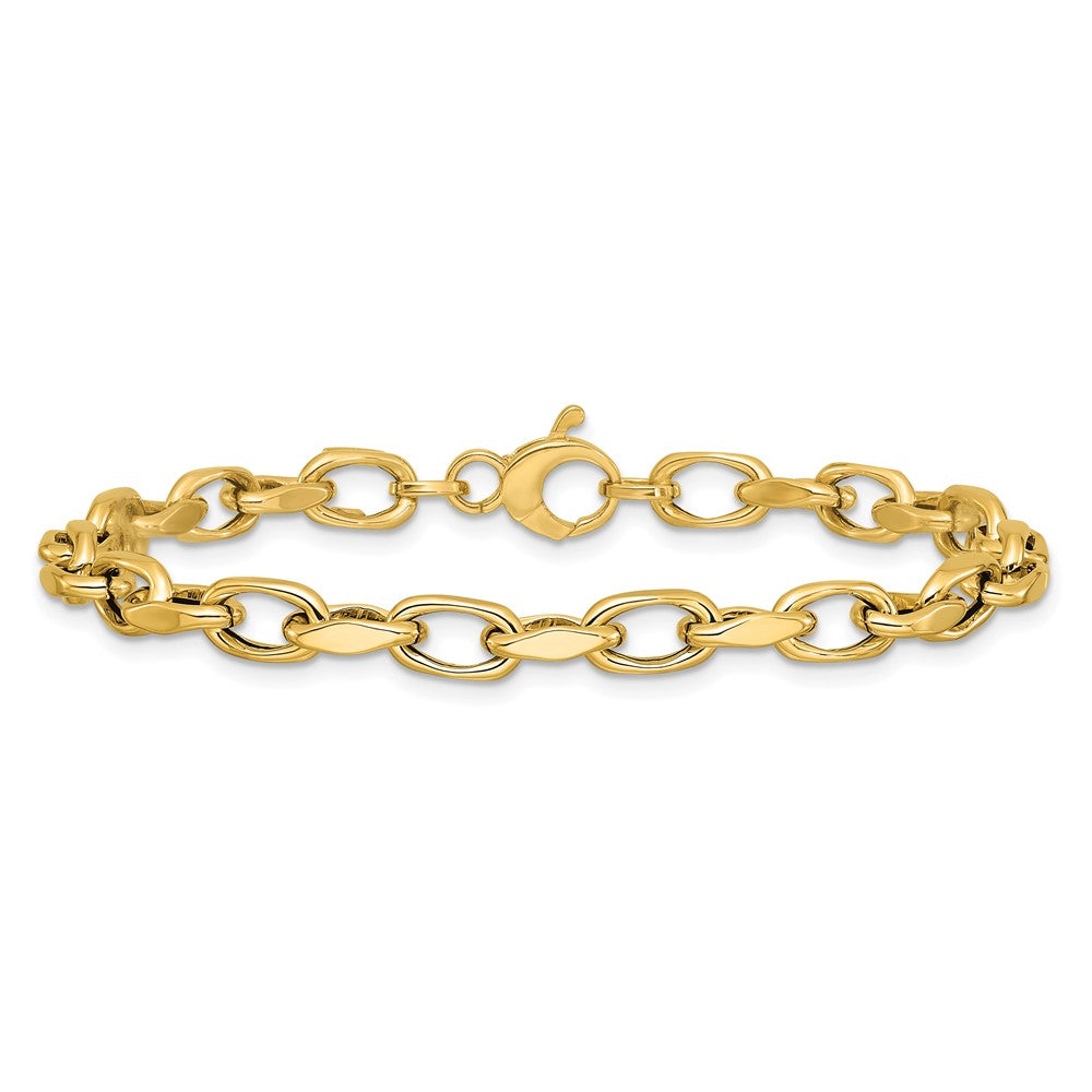 14K Yellow Gold Polished Fancy Link Bracelet