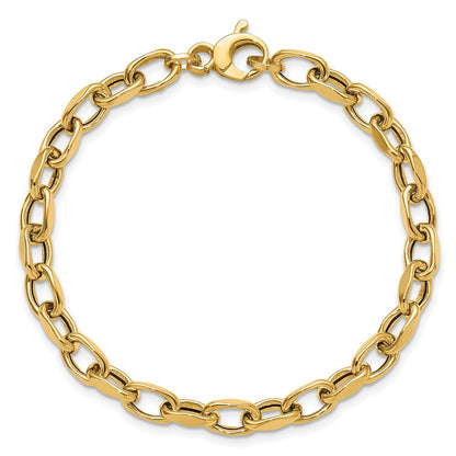 14K Yellow Gold Polished Fancy Link Bracelet
