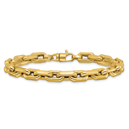 14K Yellow Gold Polished Fancy Link Men'S Bracelet