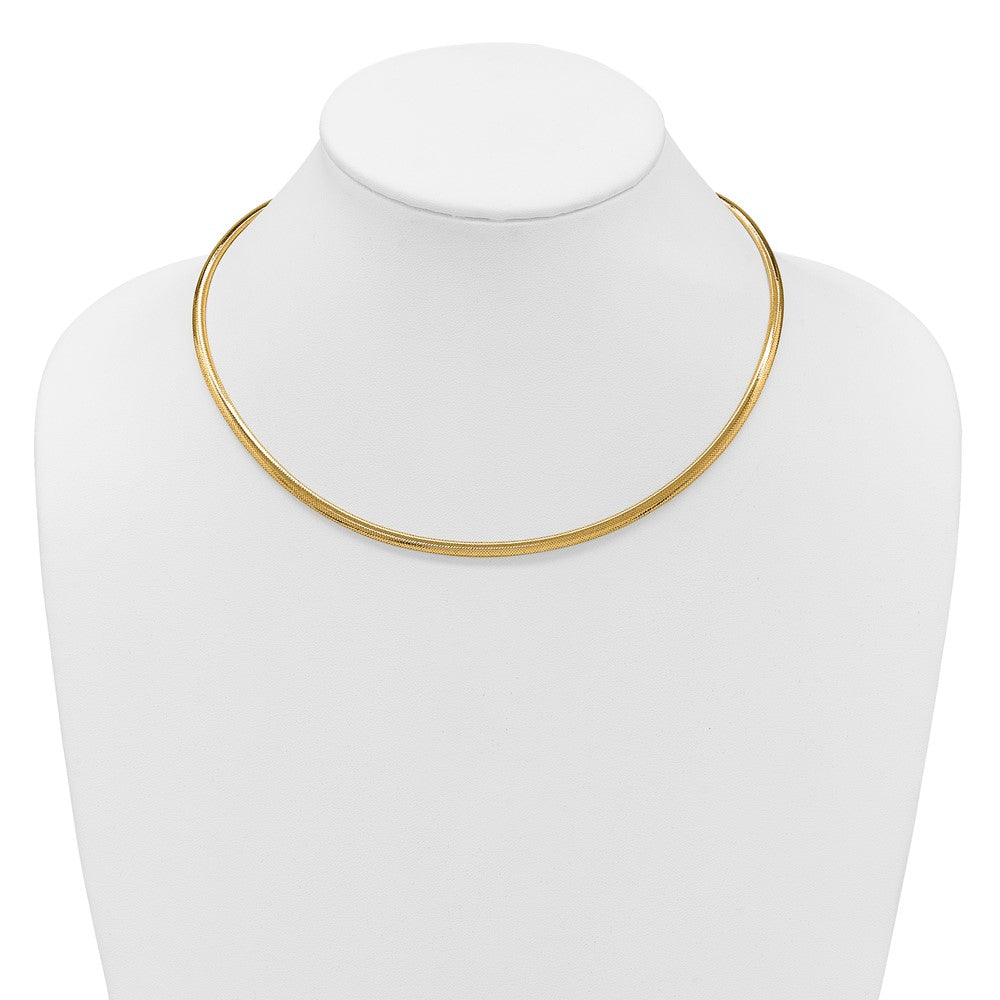 14K Yellow Gold Polished Mesh Necklace