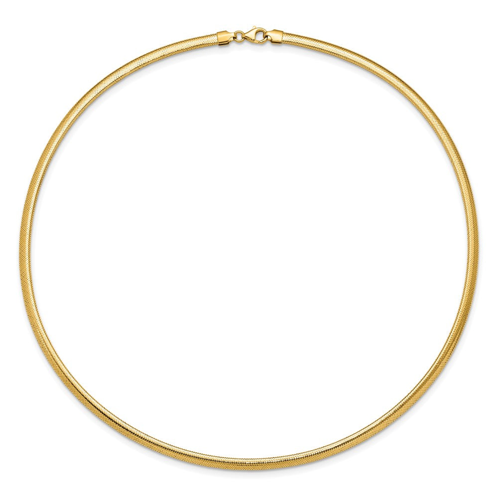 14K Yellow Gold Polished Mesh Necklace
