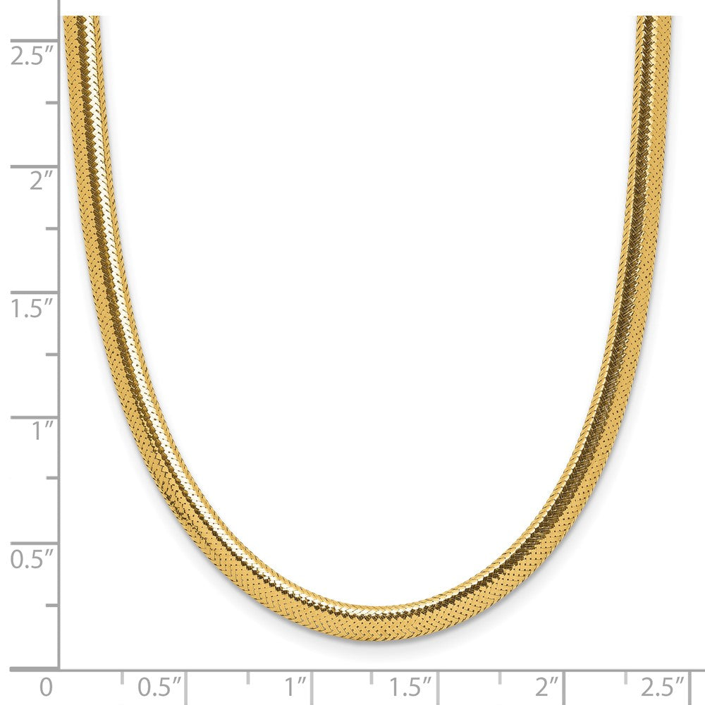 14K Yellow Gold Polished Mesh Necklace