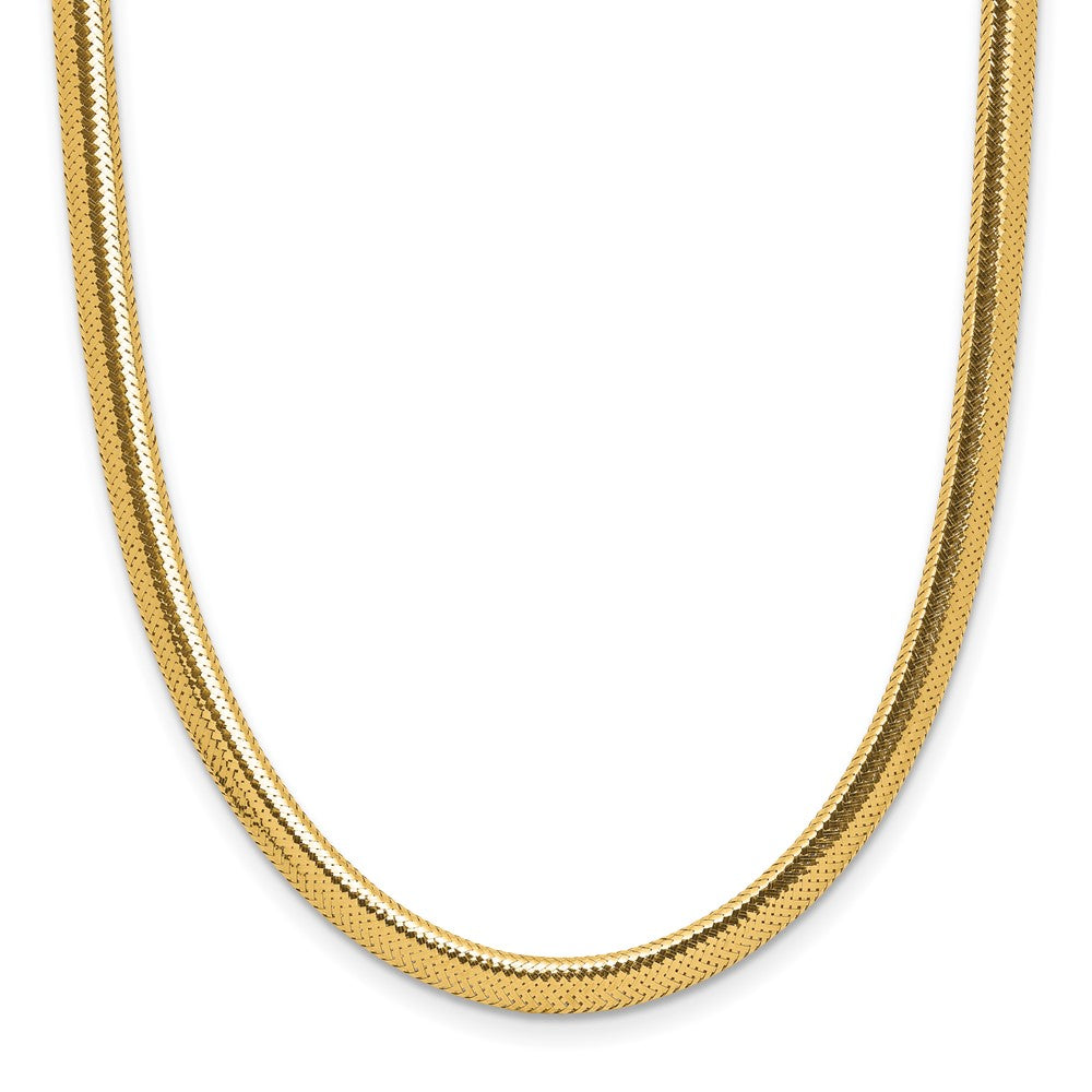 14K Yellow Gold Polished Mesh Necklace