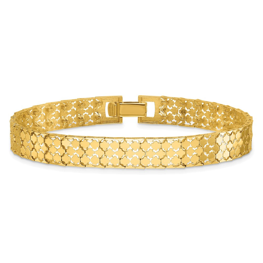 14K Yellow Gold Polished Fancy Bracelet
