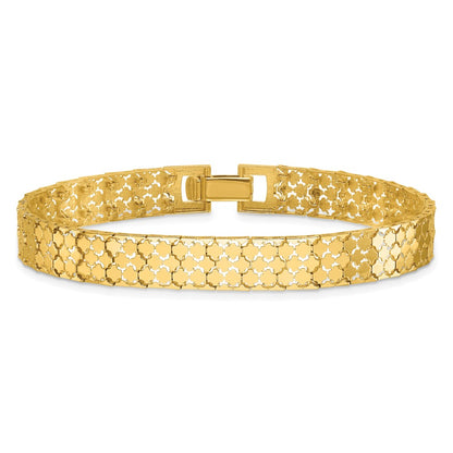 14K Yellow Gold Polished Fancy Bracelet