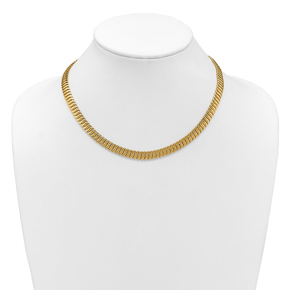 14K Yellow Gold Polished Fancy Link Necklace