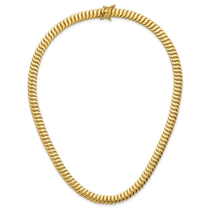 14K Yellow Gold Polished Fancy Link Necklace