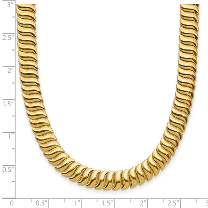 14K Yellow Gold Polished Fancy Link Necklace