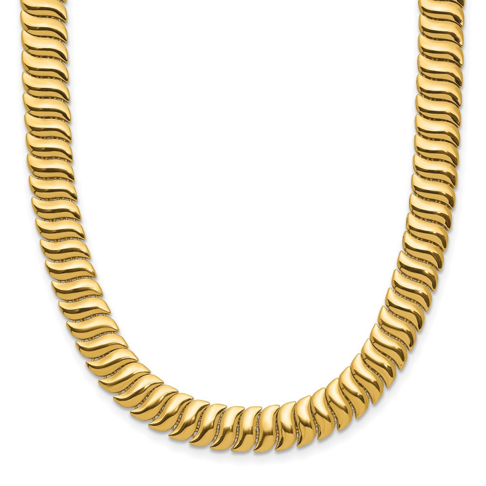14K Yellow Gold Polished Fancy Link Necklace