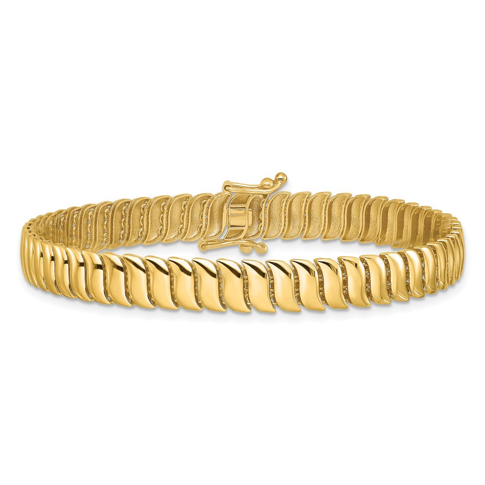 14K Yellow Gold Polished Fancy Link Bracelet