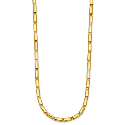 14K Yellow Gold Polished 3.6mm Bar Link Necklace