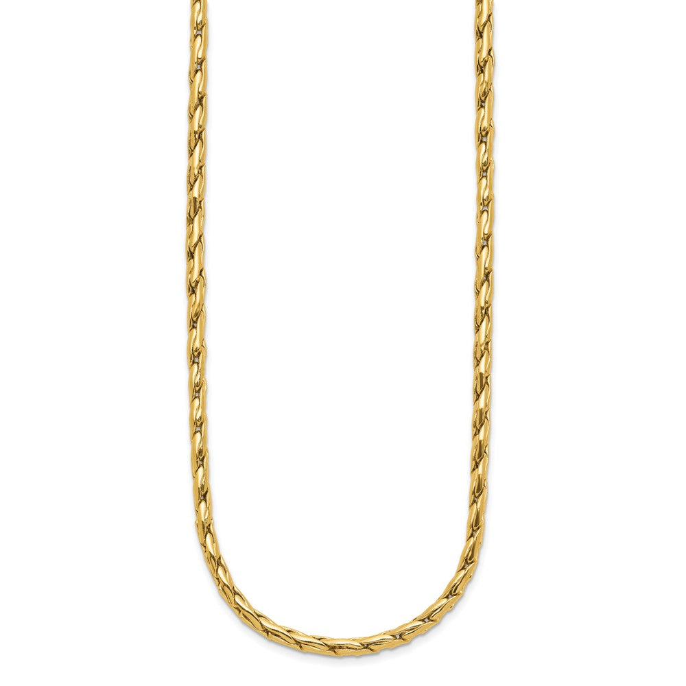 14K Yellow Gold Polished 3.5mm Fancy Link Necklace