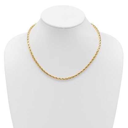 14K Yellow Gold Polished 3.5mm Fancy Link Necklace