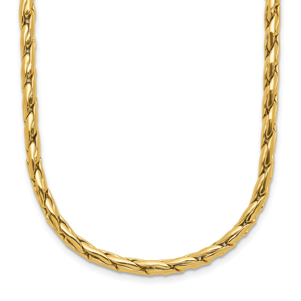 14K Yellow Gold Polished 3.5mm Fancy Link Necklace