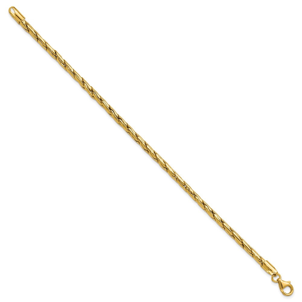 14K Yellow Gold Polished 3.5mm Fancy Link Bracelet