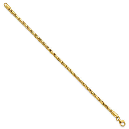 14K Yellow Gold Polished 3.5mm Fancy Link Bracelet