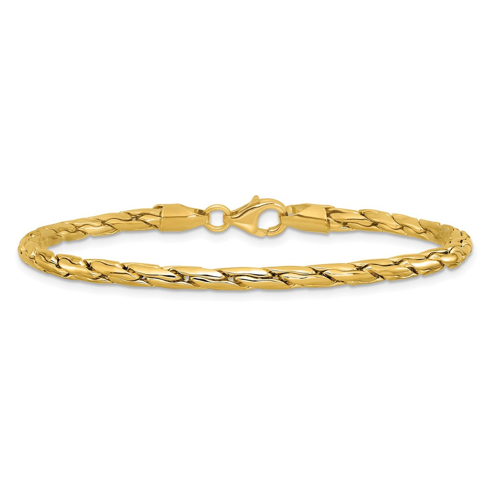 14K Yellow Gold Polished 3.5mm Fancy Link Bracelet