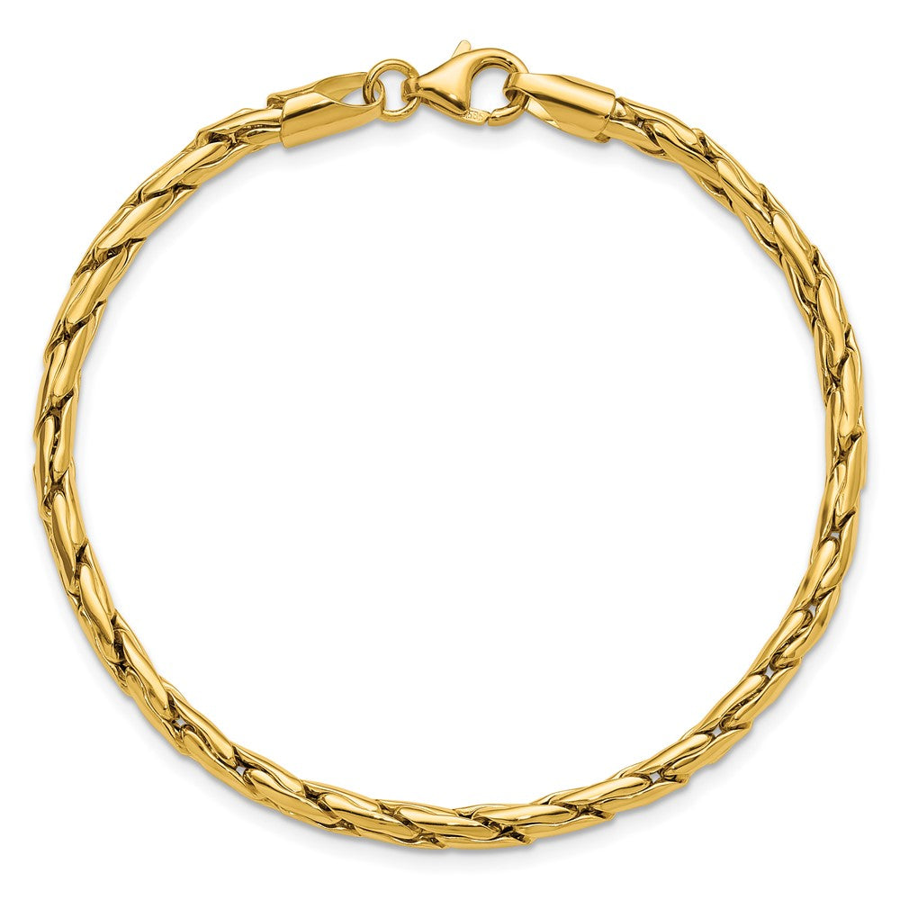 14K Yellow Gold Polished 3.5mm Fancy Link Bracelet