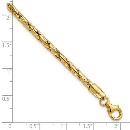 14K Yellow Gold Polished 3.5mm Fancy Link Bracelet
