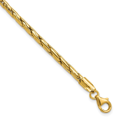 14K Yellow Gold Polished 3.5mm Fancy Link Bracelet