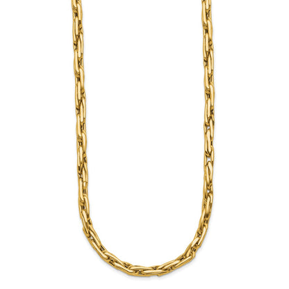 14K Yellow Gold Polished 5.0mm Fancy Link Necklace