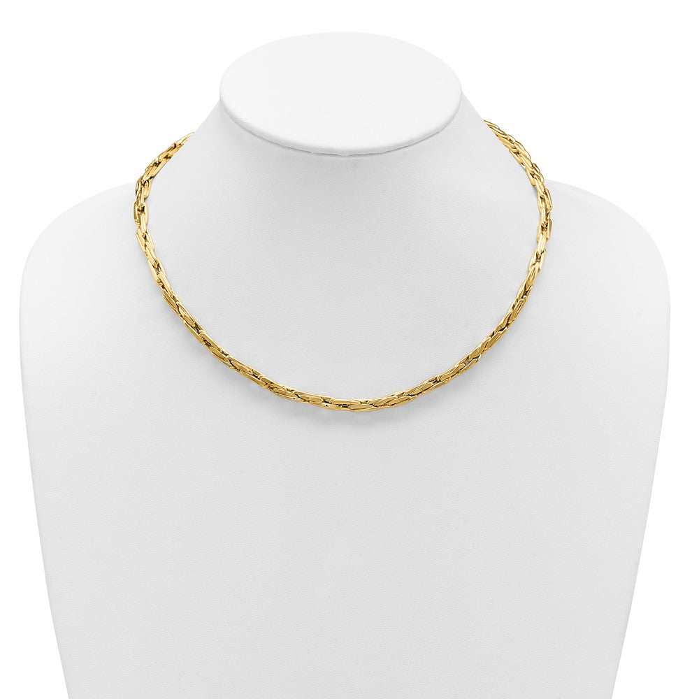 14K Yellow Gold Polished 5.0mm Fancy Link Necklace