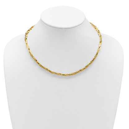 14K Yellow Gold Polished 5.0mm Fancy Link Necklace