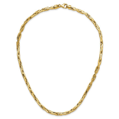 14K Yellow Gold Polished 5.0mm Fancy Link Necklace