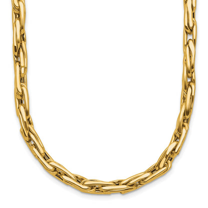 14K Yellow Gold Polished 5.0mm Fancy Link Necklace