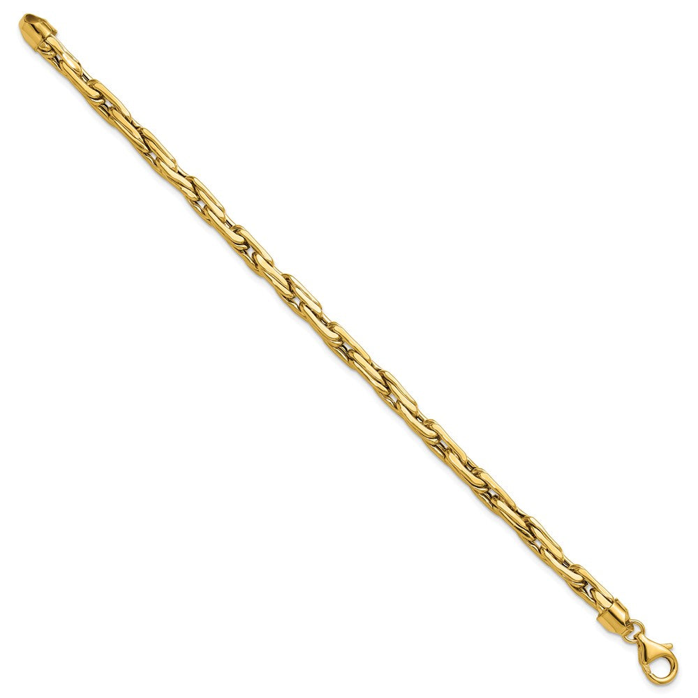 14K Yellow Gold Polished 5.0mm Fancy Link Bracelet