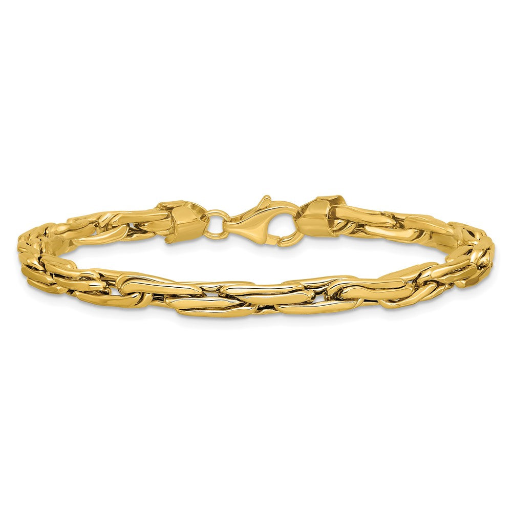 14K Yellow Gold Polished 5.0mm Fancy Link Bracelet