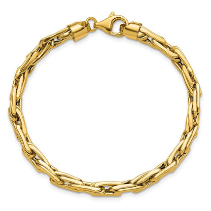 14K Yellow Gold Polished 5.0mm Fancy Link Bracelet