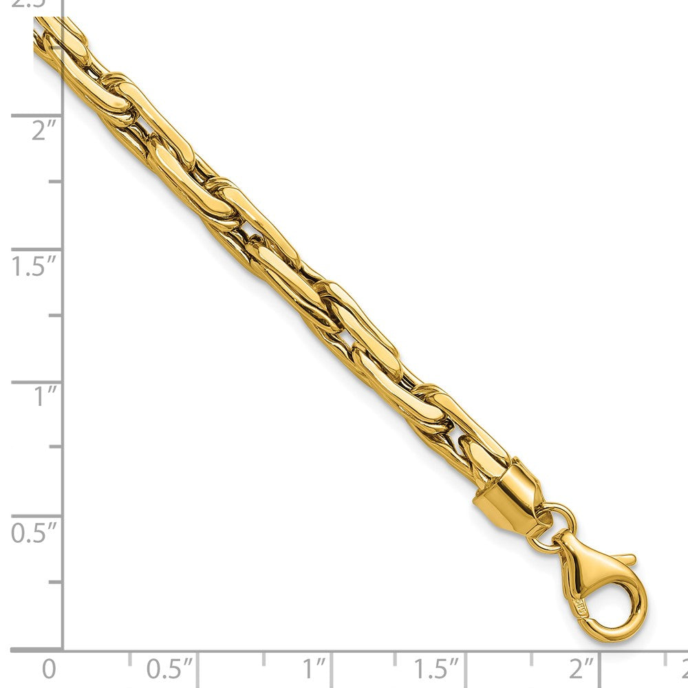 14K Yellow Gold Polished 5.0mm Fancy Link Bracelet